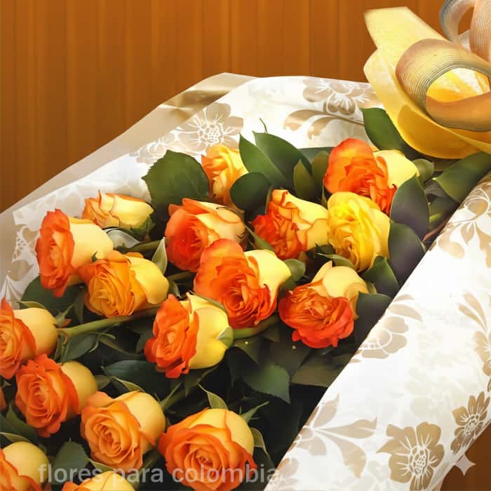 ramillete rosas confeti x 18