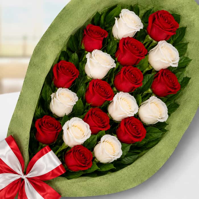 ramillete rosas varios colores x 18