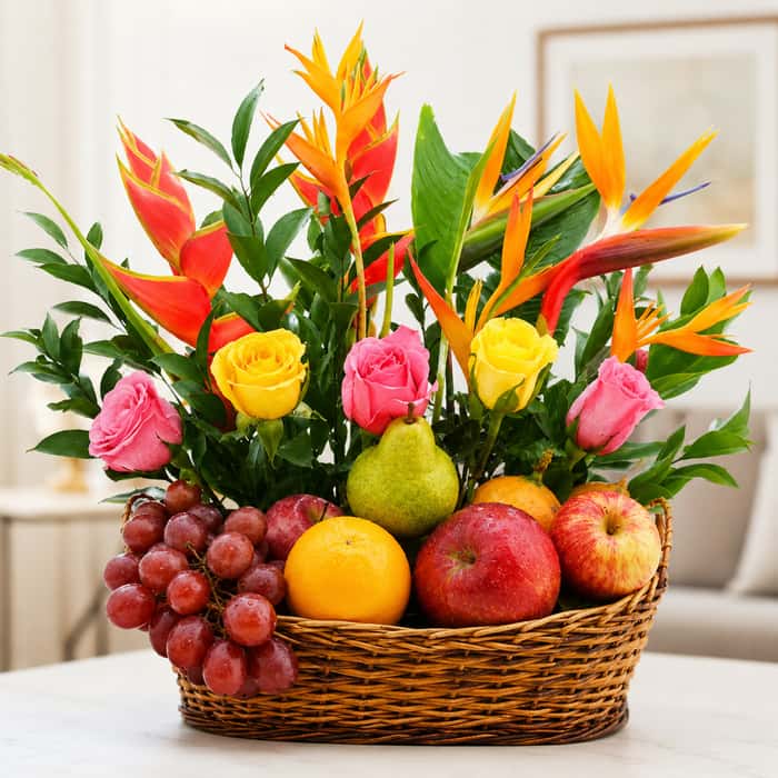frutero varias flores x 12 y frutas