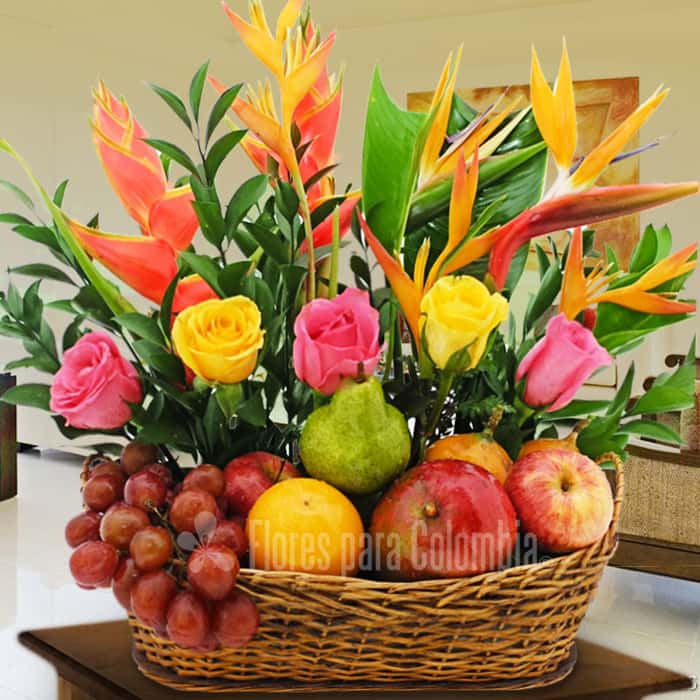 frutero varias flores x 12 y frutas