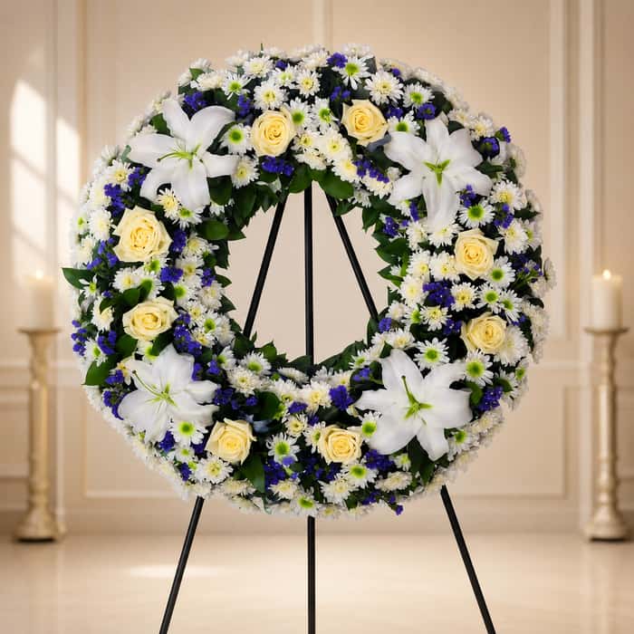 corona circular varias flores