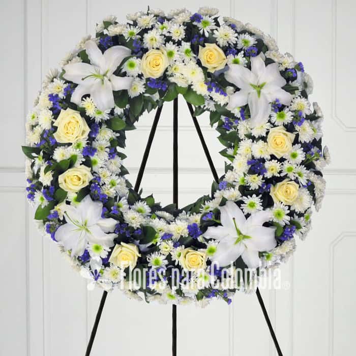 corona circular varias flores