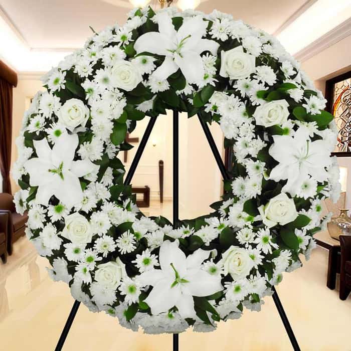 corona circular varias flores