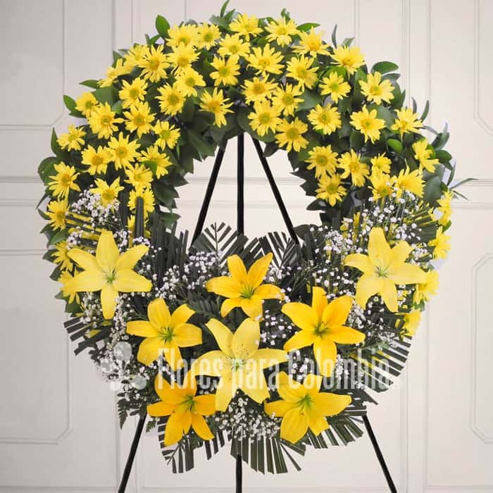 corona circular varias flores