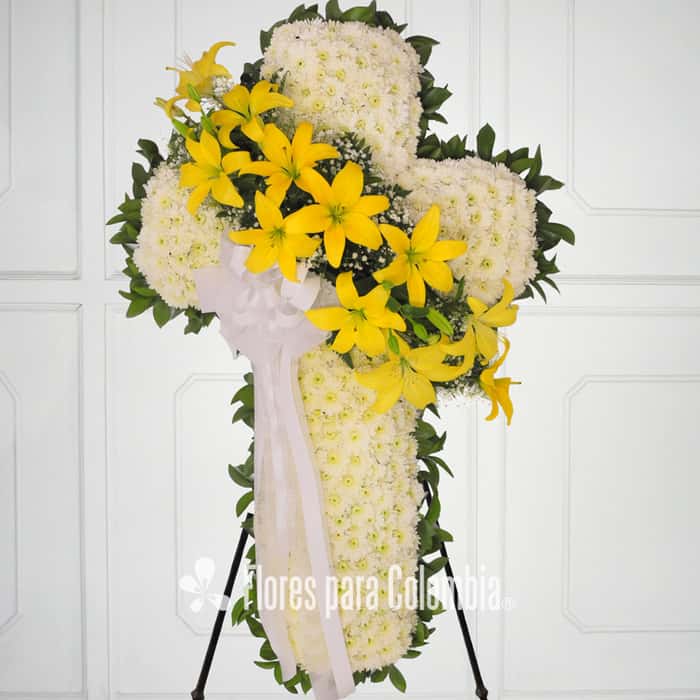 cruz varias flores