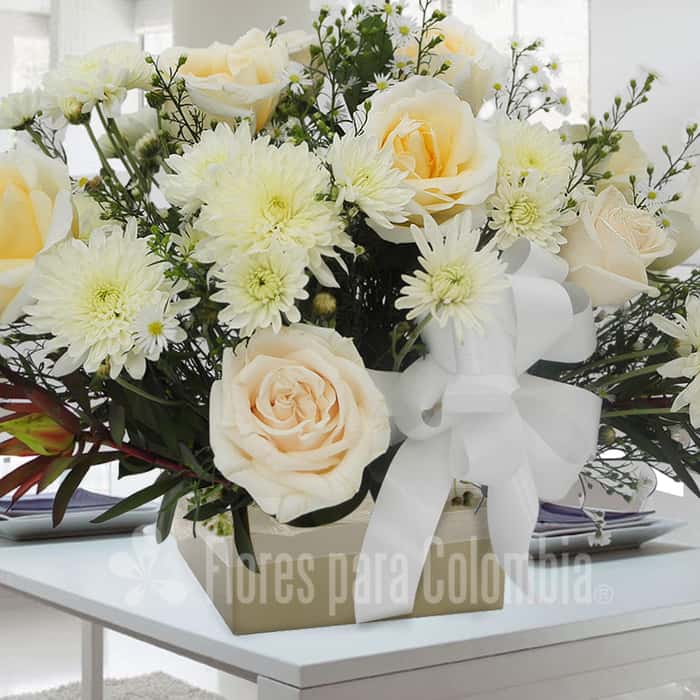 Arreglo Floral una cara varias flores x 15