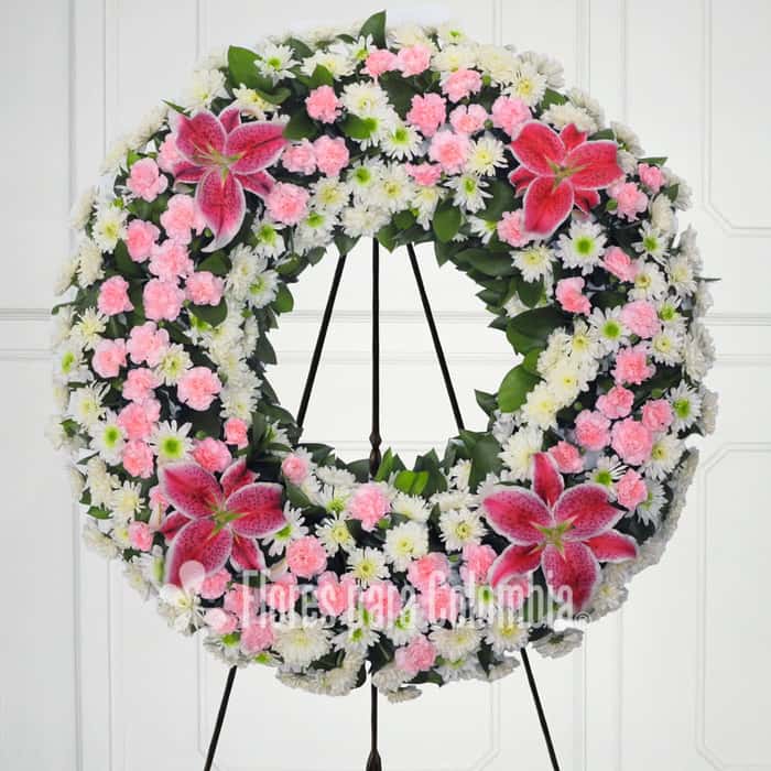 corona circular varias flores