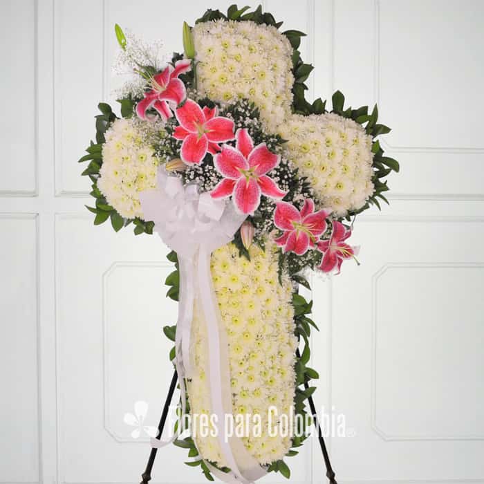 cruz varias flores