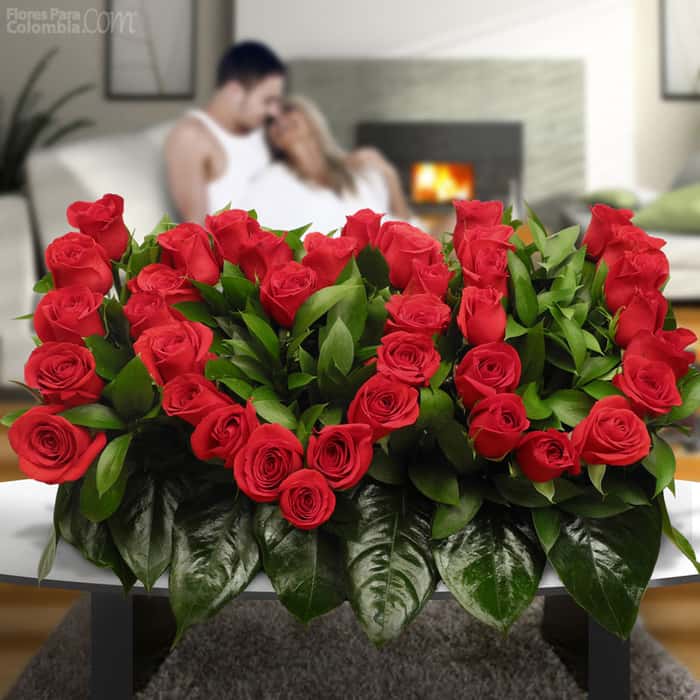 i love u rosas rojas x 36