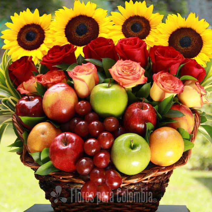 frutero varias flores x 16 y frutas