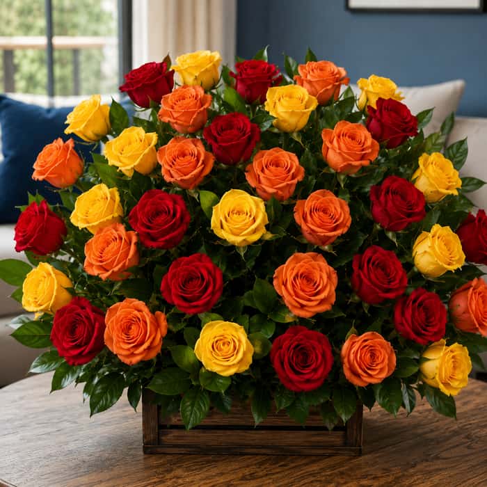 Arreglo Floral en rosas varios colores x 36