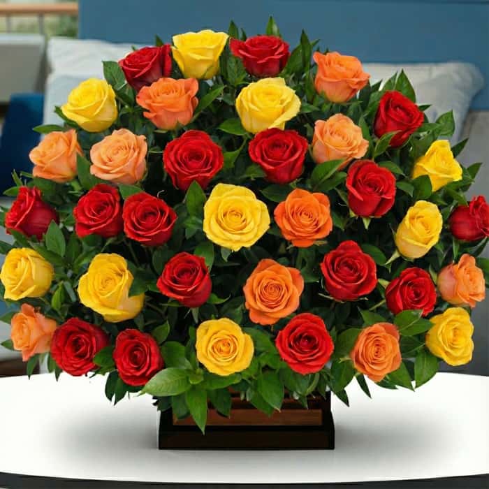 Arreglo Floral en rosas varios colores x 36