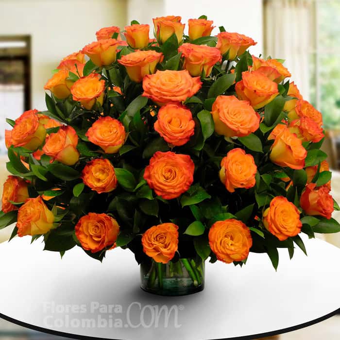 Arreglo Floral una cara rosas confeti x 48