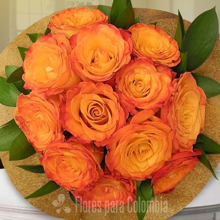 bouquet rosas confeti x 12