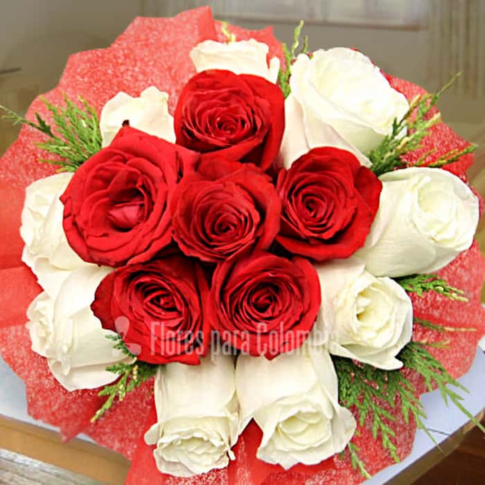 ramillete rosas varios colores x 15