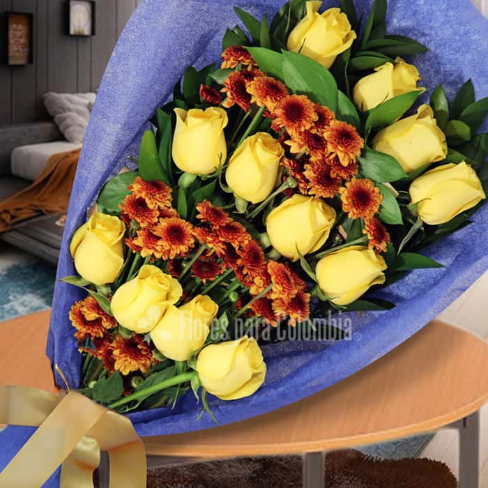 ramillete varias flores x 14