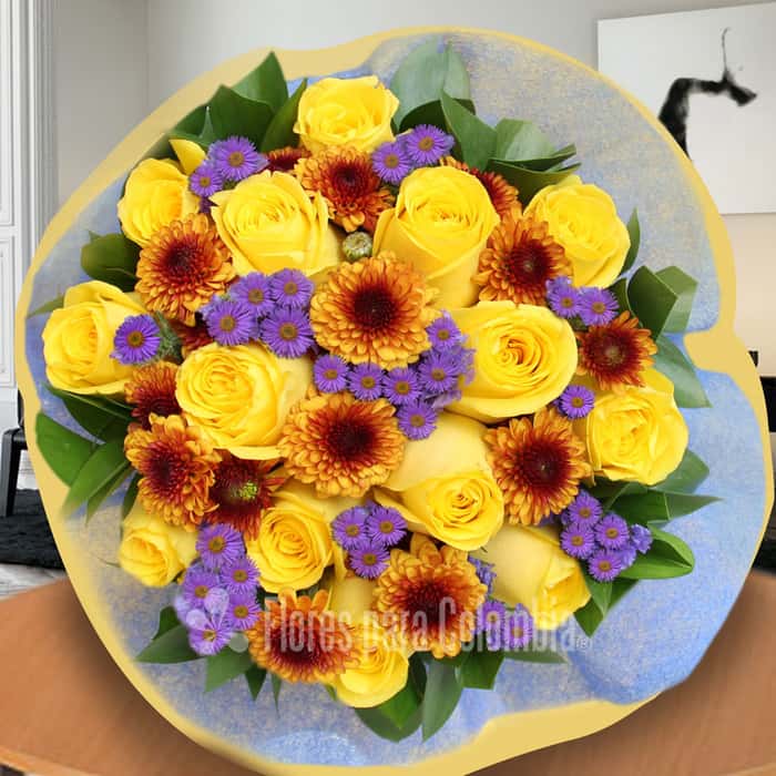 bouquet varias flores x 16