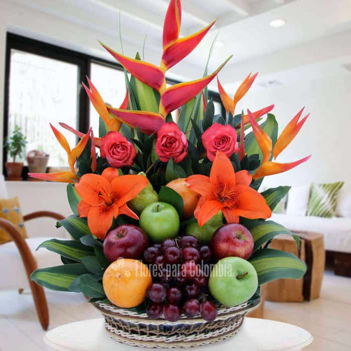 frutero varias flores x 10 y frutas