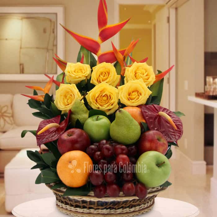 frutero varias flores x 13 y frutas