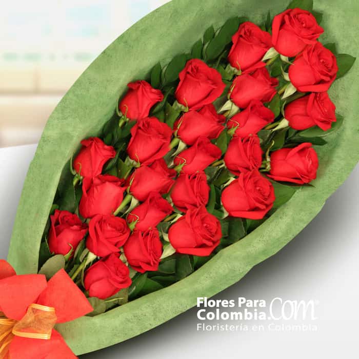 ramillete rosas rojas x 24