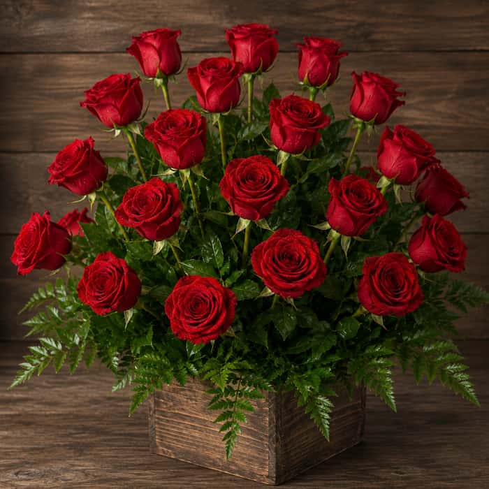 Arreglo Floral rosas rojas x 24